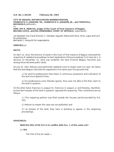 Case Summary: G.R. No. L.